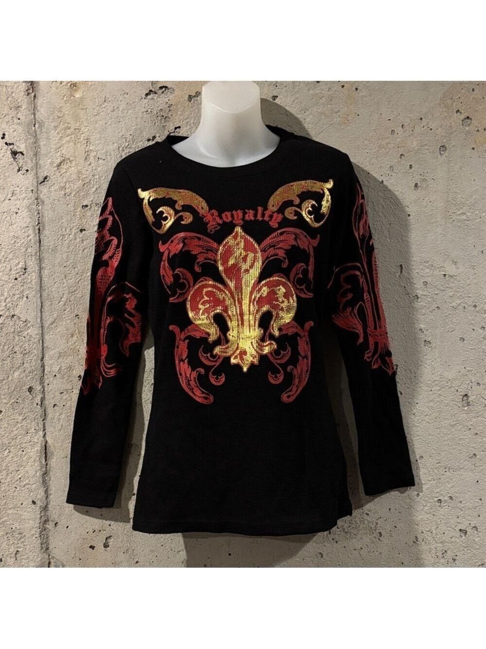 Old Skool Royalty Black and Gold Long Sleeve Tee